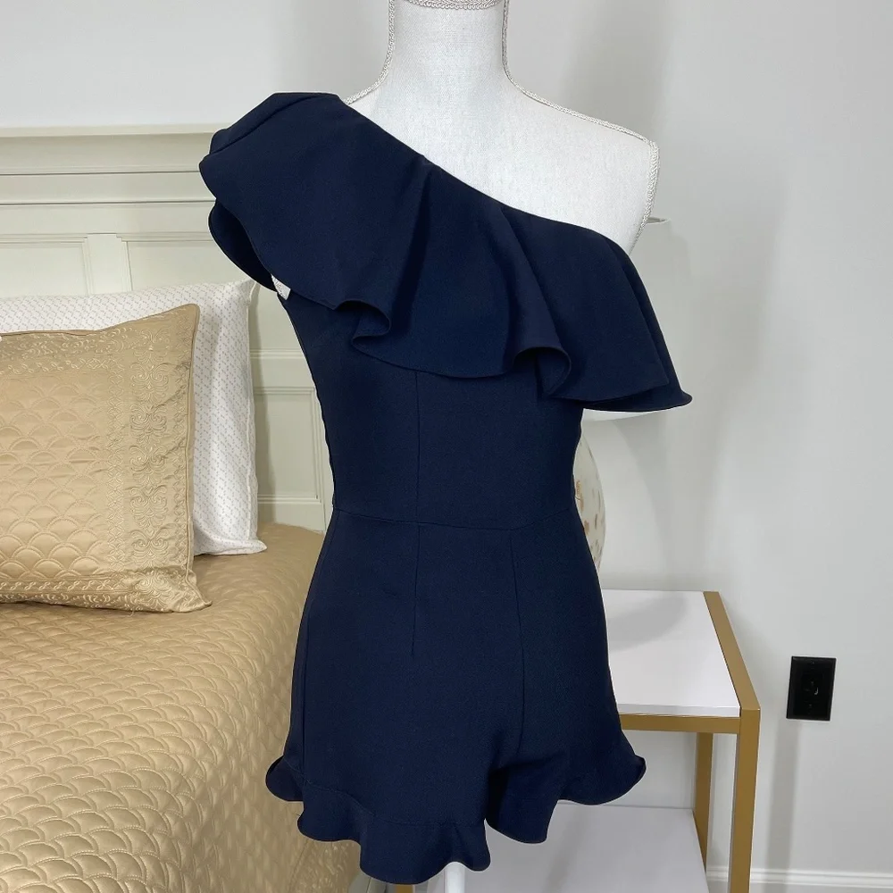 Shorts Romper by J.O.A. One Shoulder Size XS - Picture 8 of 14